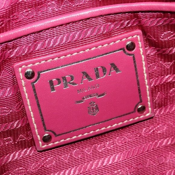 PRADA Tote Bag Nylon 2way Pink Silver Auth - Picture 12 of 16
